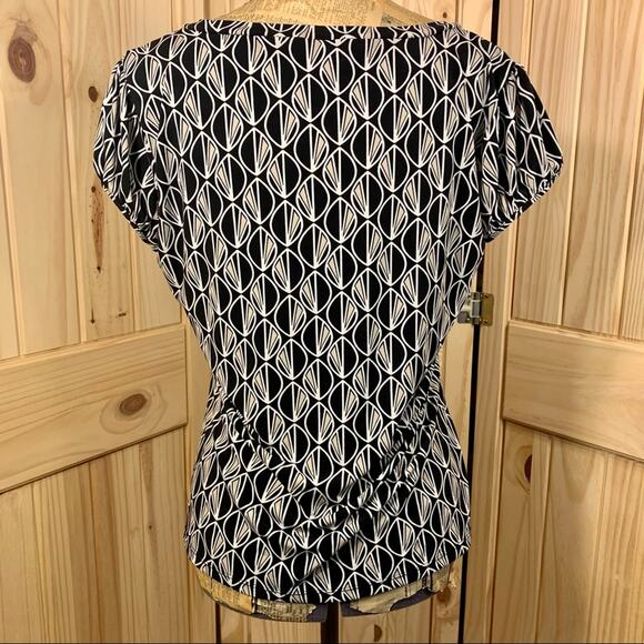 Worthington Stretch Cap Sleeve Tunic Top SZ L Classic Office Career Church Work - Picture 3 of 11